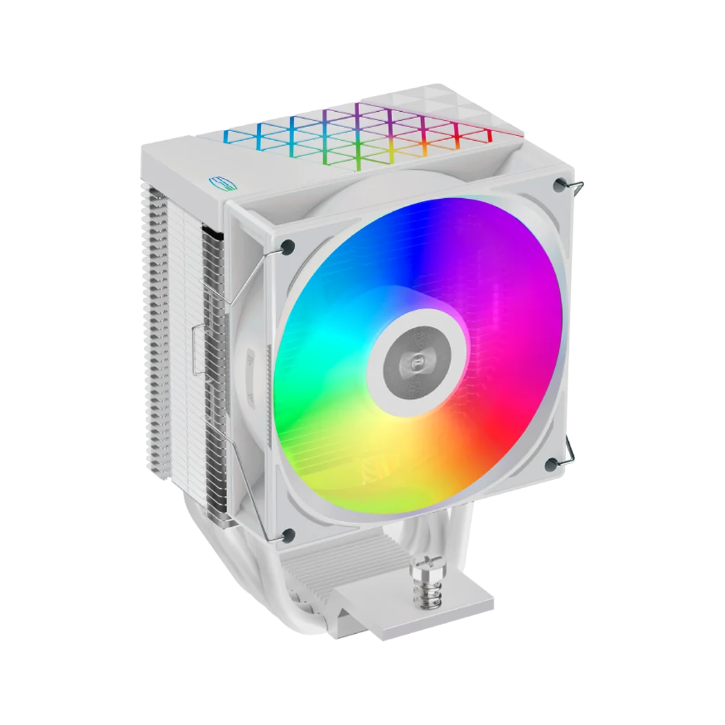 PCCOOLER R400 ARGB CPU Air Cooler, 4 Heatpipes, ARGB Top Cover, 92mm Fan in White, view 5