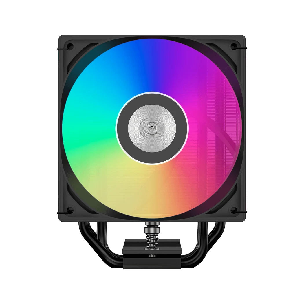 PCCOOLER RT500 Digital ARGB CPU Air Cooler with Temperature Display, 5 Heatpipes, 120mm Fan in Black, view 3