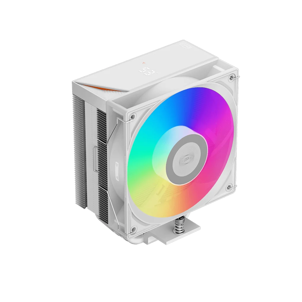 PCCOOLER RT500 Digital ARGB CPU Air Cooler with Temperature Display, 5 Heatpipes, 120mm Fan in White, view 5