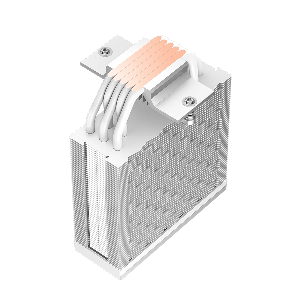 PCCOOLER RT500 Digital ARGB CPU Air Cooler with Temperature Display, 5 Heatpipes, 120mm Fan in White, view 8
