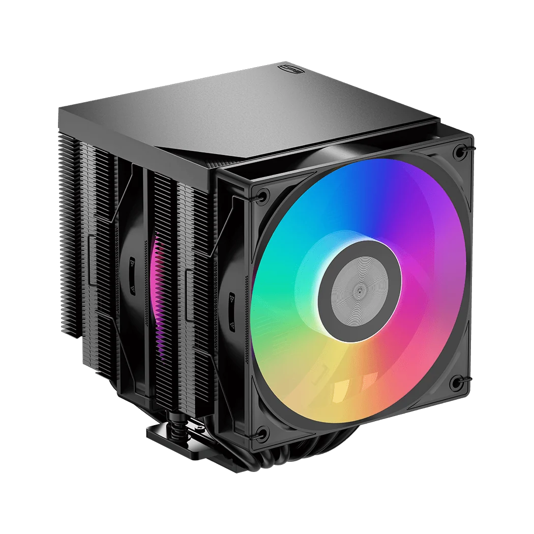 PCCOOLER RT620Pro TC ARGB Dual Tower CPU Air Cooler in Black, view 1