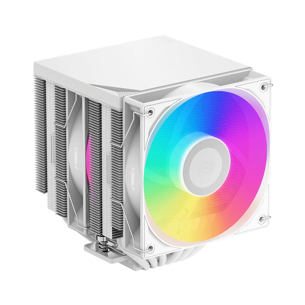 PCCOOLER RT620Pro TC ARGB Dual Tower CPU Air Cooler in White, view 5