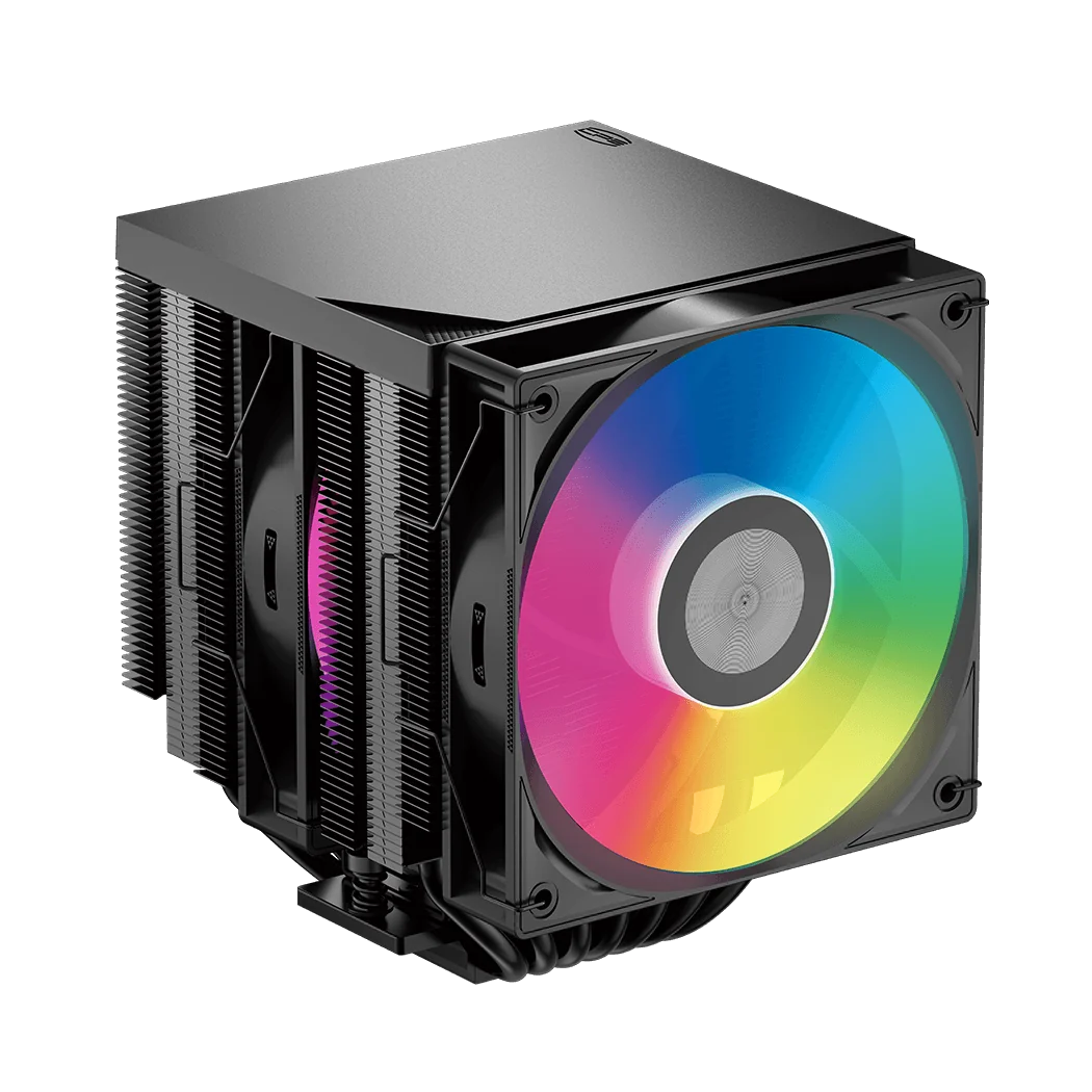 PCCOOLER RT720 TC ARGB 7 Heatpipe Dual Tower CPU Air Cooler in Black, view 1