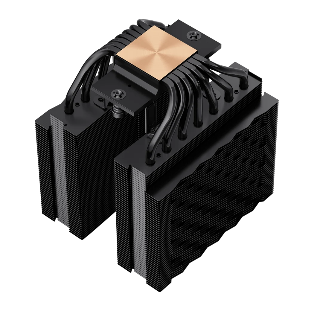PCCOOLER RT720 TC ARGB 7 Heatpipe Dual Tower CPU Air Cooler in Black, view 3