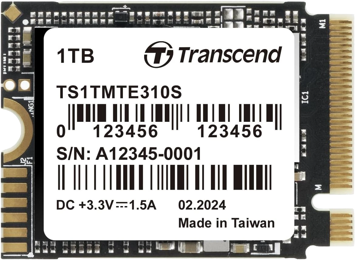Transcend MTE310S 1TB M.2 2230 NVMe PCIe Gen4 x4 SSD view 1