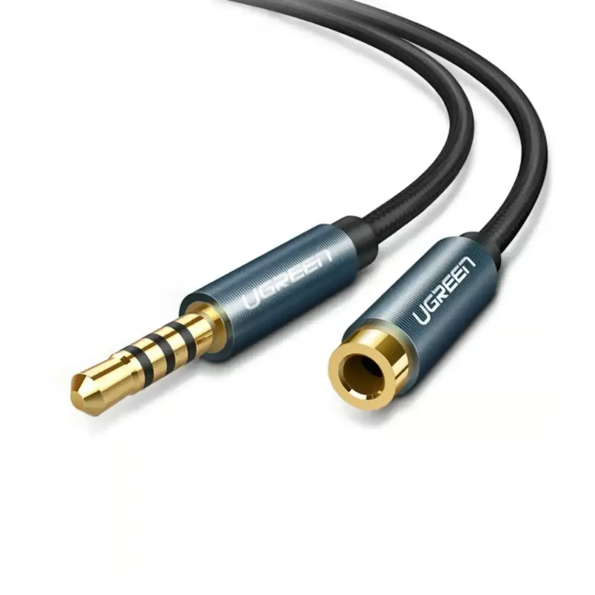 Ugreen 3.5mm Aux Extension Cable Braided 2M Black