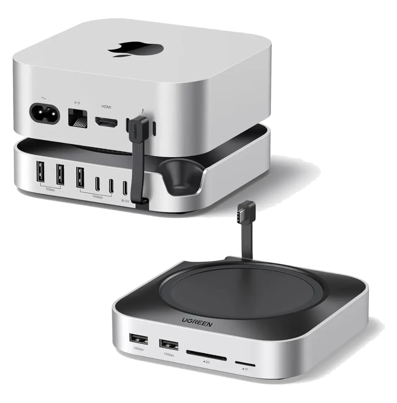 Mac Mini M4 Docking Station 11-in-1 with M.2 NVMe SSD Slot