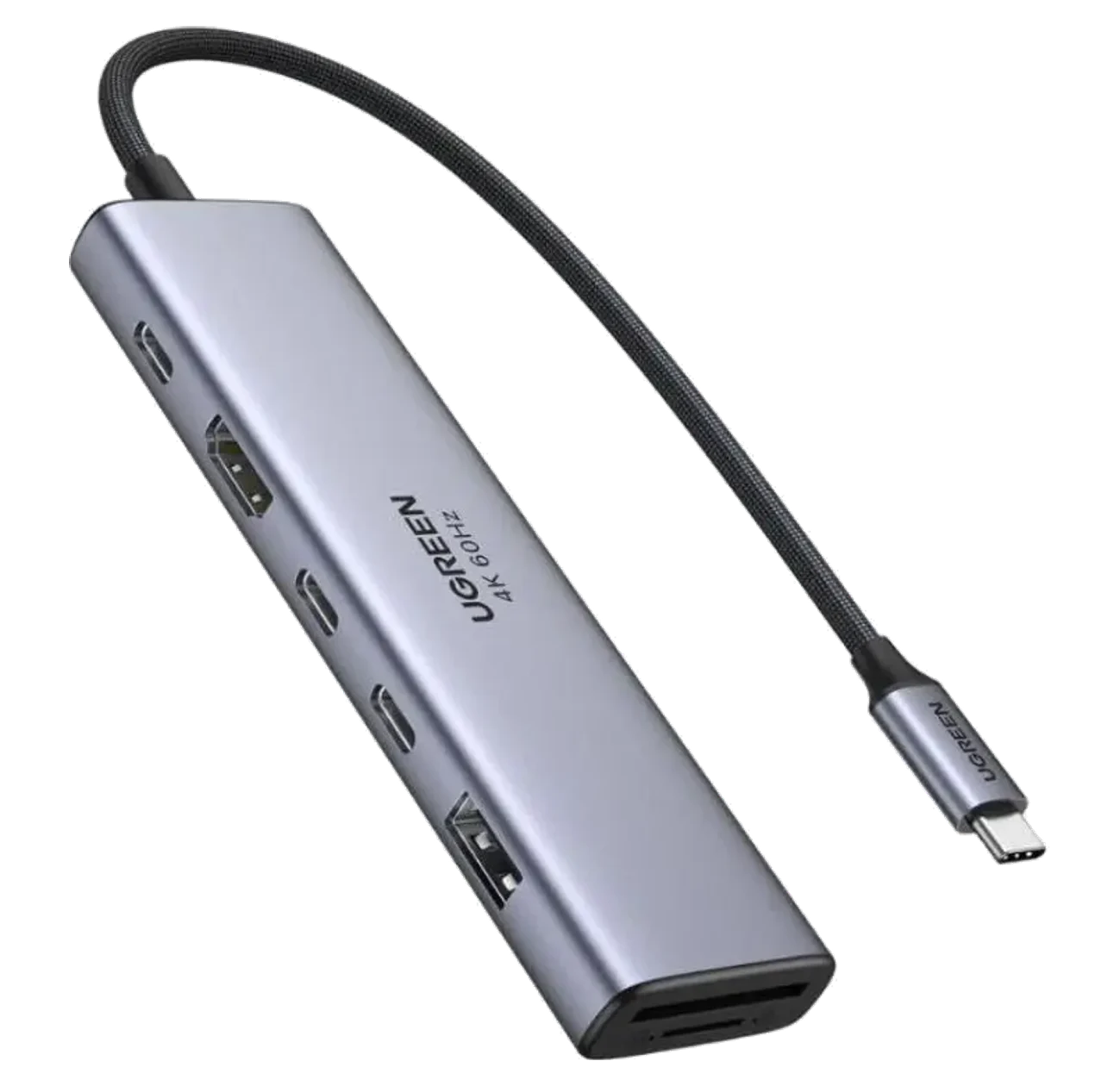 USB-C Multifunctional Adapter, HDMI 4K@60Hz, 2x USB-C, USB-A, SD/TF and PD (7-in-1)